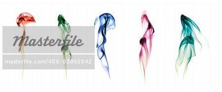 Abstract smoke on white background