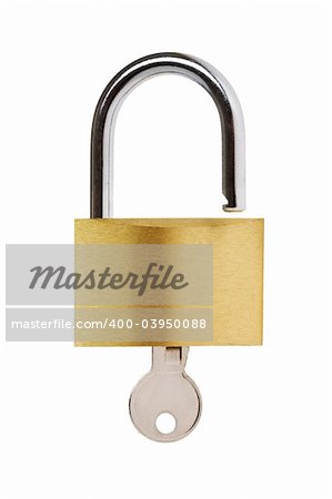 Padlock isolated on white background