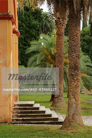 front stairs to the luxury villa