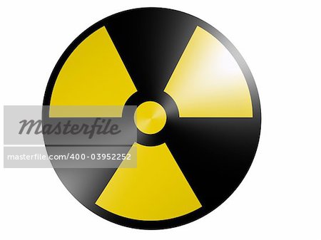 3d rendered illustration of a radioactive sign