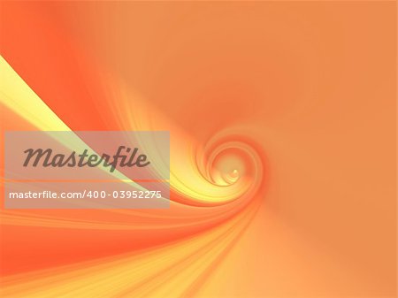 3d rendered illustration of an abstract orange form