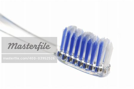 Clear toothbrush isolated on white background