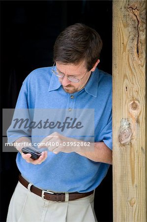 Businessman using Cell Phone