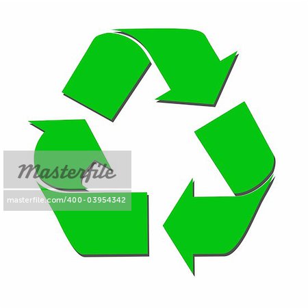 recycle sign with green color