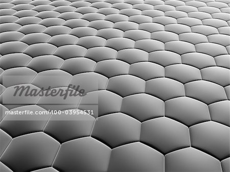 3d rendered illustration of grey abstract cells