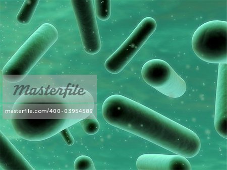 3d rendered close up of bacteria