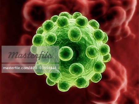 3d rendered illustration of an isolated virus
