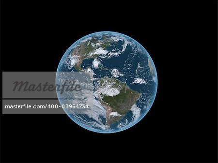 3d rendered illustration of our earth on a black background