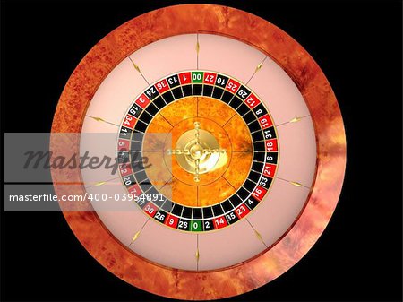 3d rendered illustration of a roulette wheel