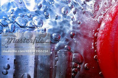 water drops and chemistry glass in laboratory water drops and chemistry glass in laboratory