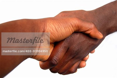 This is an image of two people handshaking diagonally. (Large)