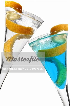 Cocktail with lemon twist