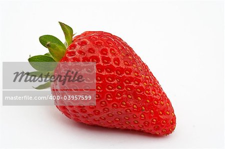 Strawberry. Macro shot on white background