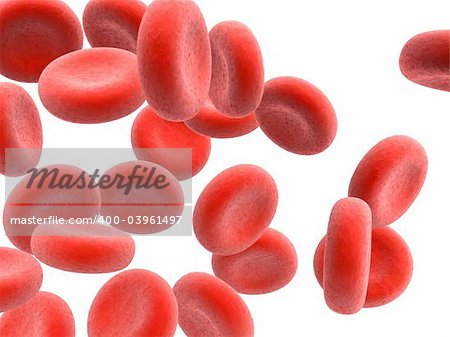 3d rendered illustration of some red blood cells