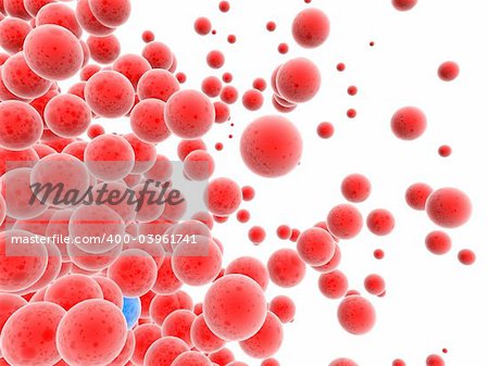 3d rendered illustration of many jumping red balls