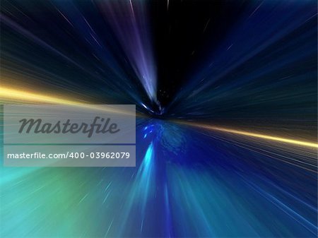 Abstract background of Hyperspace - infinite concept illustration