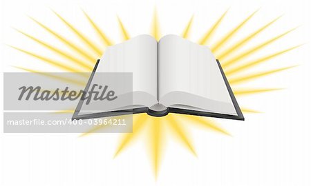 A Vector illustration of an open holy book such as the Bible, Torah or Koran