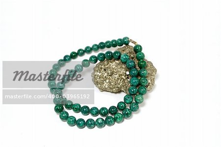 Green malachite necklace