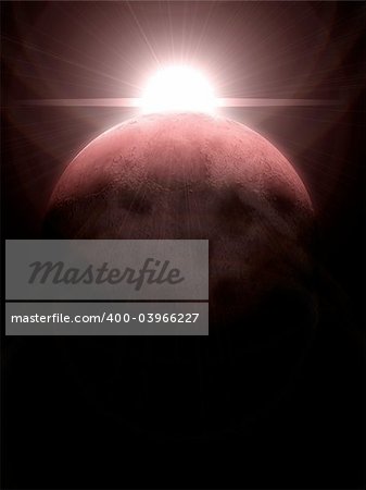 3d rendered illustration of the sun and the moon