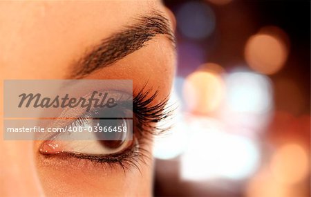 Macro image of a brown eye