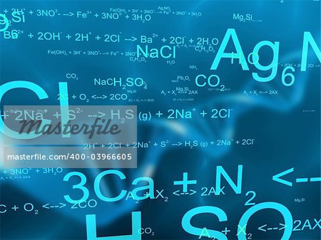 3d rendered illustration of science formulas