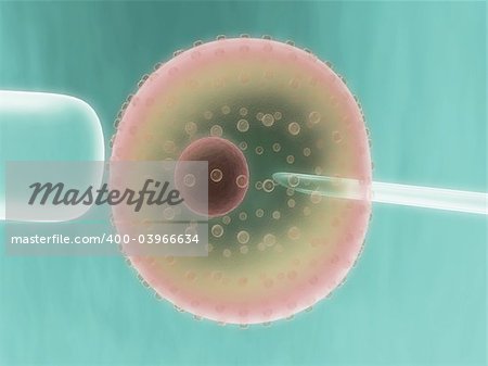 3d rendered close up of a cell and a pipette