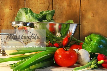 Vegetables on the counter