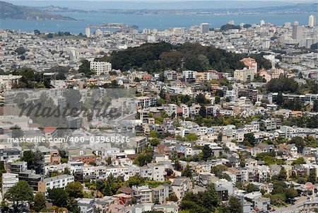 San Francisco homes from the Twin Peaks Overlook