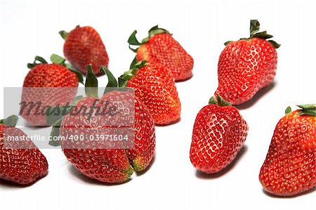 Fresh berries a strawberry on a white background