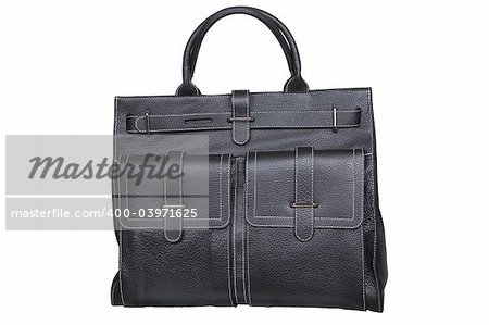 Black and modern bag on a white background