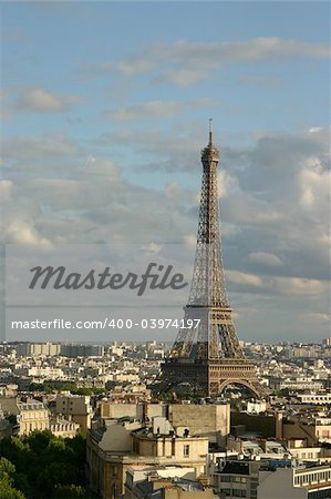 Eiffel Tower at Paris from top