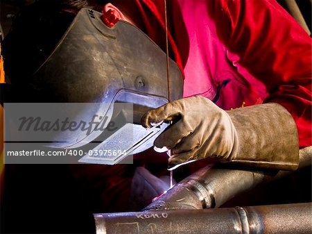 Welder in action.