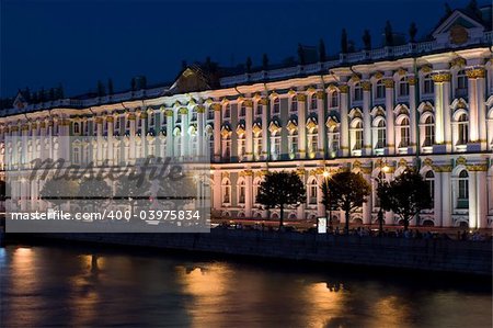 The State Hermitage occupies six magnificent buildings situated along the embankment of the River Neva, right in the heart of St Petersburg. The leading role in this unique architectural ensemble is played by the Winter Palace, the residence of the Russian tsars that was built to the design of Francesco Bartolomeo Rastrelli in 1754-62. This ensemble, formed in the 18th and 19th centuries, is exten