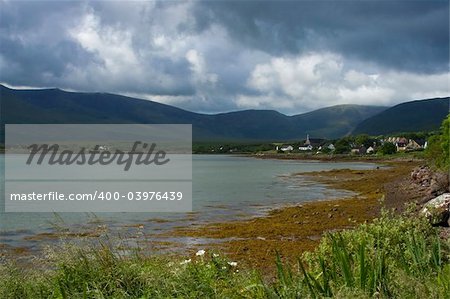 Scenic view of an Irish Bay, before a storm