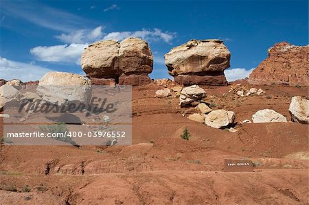 Twin Rocks at Capitol Reef National Park