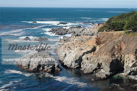 Coastal rocks, Highway 1 south of Carmel, California