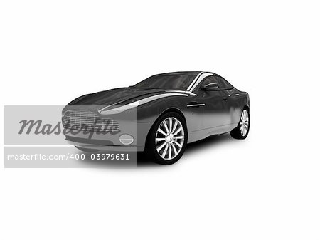 black car on a white background