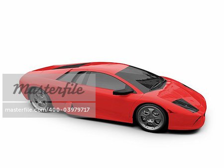 isolated sport car on white background