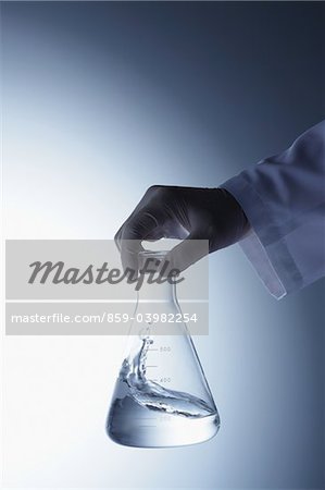 Scientist Holding Flask