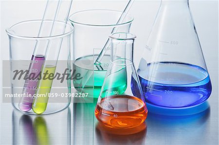 Colorful Liquid In Scientific Equipment