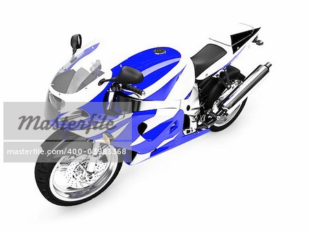 isolated motorcycle on a white background