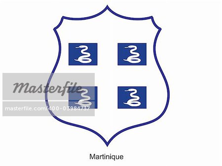 This is vator illustration of shield of flag isolated on white background