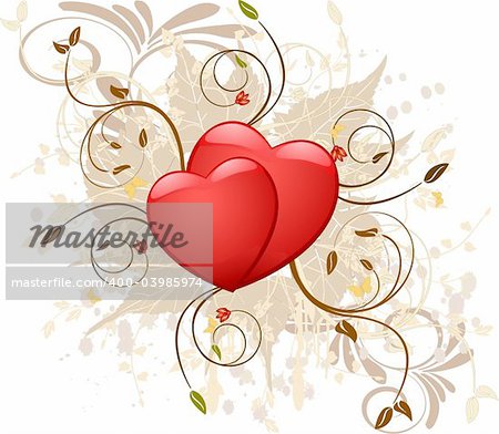 Romantic floral background vector illustration