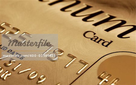 macro of a credit card