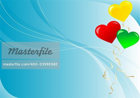 Abstract vector background with balloons