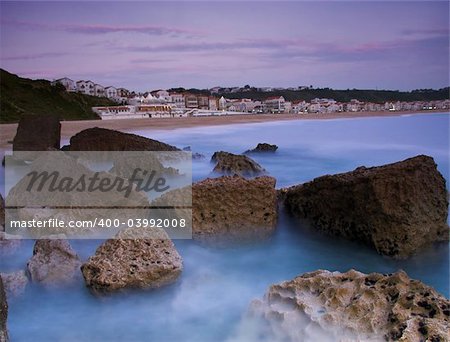 Picture of a beautiful beach at night in Long exposition mode