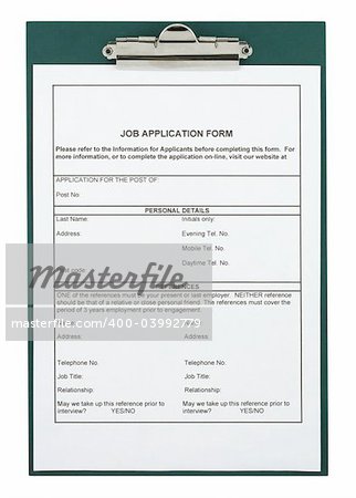 job application form