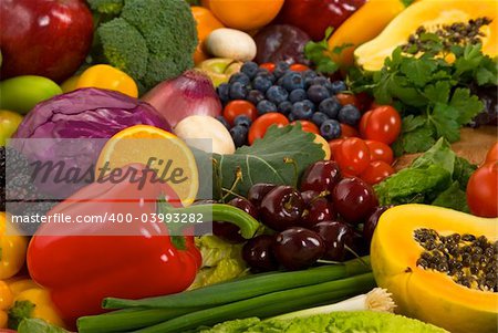 Organic vegatables and fruits