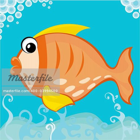 Vector Illustration of a gold fish