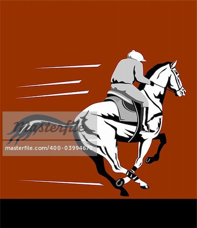 Illustration on horse racing